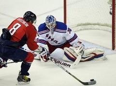 capitals stay red hot, down rangers in series opener
